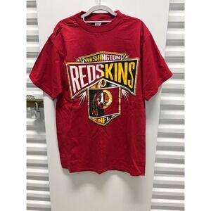 Vintage Logo 7 Washington Redskins T Shirt Mens Large Red NFL Graphic Good